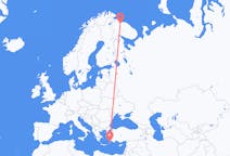 Fly fra Murmansk til Rhodes
