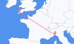 Flyrejser fra Newquay, England til Genova, Italien