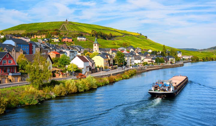 Photo of Moselle river by Wormeldange, Luxembourg country.