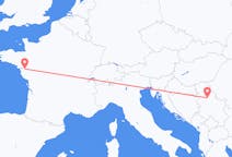 Flyg från Nantes till Belgrad
