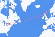 Flyreiser fra Rochester, USA til Aberdeen, Skottland