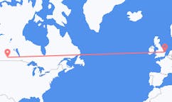 Flyrejser fra Regina, Canada til Norwich, England