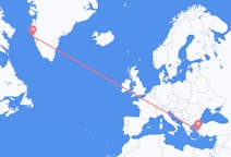Flüge von Maniitsoq, Grönland nach Izmir, die Türkei