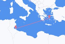 出发地 突尼斯出发地 杰尔巴岛目的地 希腊米科诺斯的航班