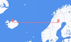 เที่ยวบินจากเมือง Arvidsjaur ไปยังเมือง Akureyri