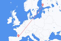 Flyg från Åbo, Finland till Lourdes (kommun i Brasilien, São Paulo, lat -20,94, long -50,24), Frankrike