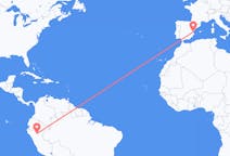 Flyrejser fra Tarapoto, Peru til Valencia, Spanien