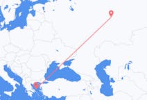 Fly fra Izjevsk til Skiros