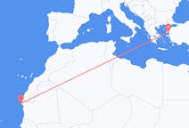 Flyreiser fra Nouâdhibou, Mauritania til Mytilene, Hellas