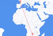 Flyreiser fra Kasane, Botswana til Bordeaux, Frankrike