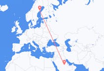 Flyreiser fra Riyadh, Saudi-Arabia til Umeå, Sverige