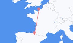 Vluchten van Deauville, Frankrijk naar Pamplona, Spanje
