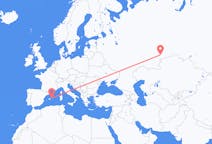 Flights from Chelyabinsk, Russia to Menorca, Spain
