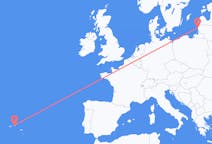 Loty z Połąga, Litwa do Terceira, Portugalia