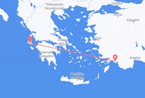 Vluchten van Kefallinia, Griekenland naar Dalaman, Turkije