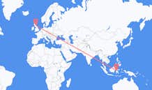 Flyg från Palu, Indonesien till Edinburgh, Skottland