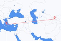 Flights from Khujand to Santorini