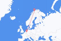 Vluchten van Sørkjosen, Noorwegen naar Duesseldorf, Duitsland