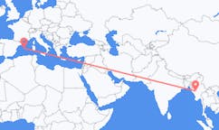 出发地 缅甸馬圭目的地 西班牙Mahon的航班