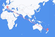 Vluchten van New Plymouth, Nieuw-Zeeland naar Florence, Italië