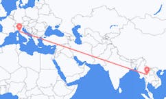 Flyreiser fra Lampang Province, Thailand til Pisa, Italia