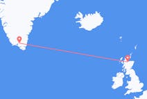 来自苏格兰的印威內斯目的地 格陵兰纳萨尔苏克的航班