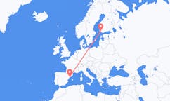 Flyg från Reus, Spanien till Åbo, Finland
