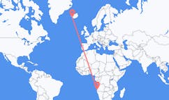 Flyg från Namibe, Angola till Reykjavik, Island