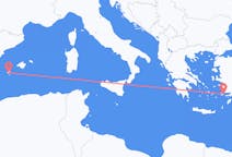 Flights from Kos, Greece to Ibiza, Spain