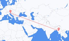 Fly fra Bagan til Trieste