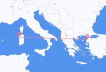 Flüge von Canakkale, die Türkei nach Alghero, Italien
