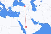 Flyrejser fra Bisha, Saudi-Arabien til Erzurum, Tyrkiet