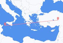 Vluchten van Pantelleria naar Kayseri