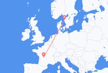 Voli da Göteborg, Svezia a Limoges, Francia