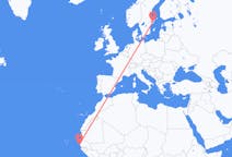 Flüge von Dakar, nach Stockholm