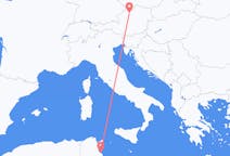 チュニジアのから モナスティル、オーストリアのへ リンツフライト