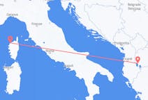 Loty z Ochryda, Macedonia Północna do Calviego, Francja