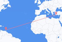 Flyreiser fra St George's, Grenada til Dalaman, Tyrkia