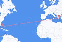Flyreiser fra Nassau, Bahamas til Athen, Hellas