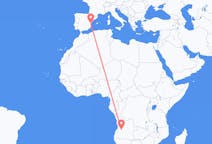 Flyreiser fra Huambo, Angola til Valencia, Spania