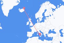 Flights from Egilsstaðir, Iceland to Palermo, Italy
