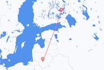 Loty z Savonlinna, Finlandia do Kowna, Litwa