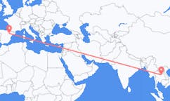 Flyreiser fra Udon Thani, Thailand til Zaragoza, Spania