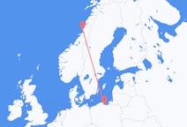 出发地 挪威出发地 布伦讷于松目的地 波兰Gdansk的航班