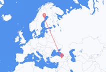 Voos de Skellefteå, Suécia para Erzincan, Turquia