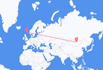 Flyg från Ulan Bator, Mongoliet till Lerwick, Skottland