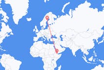 Flights from Semera, Ethiopia to Umeå, Sweden