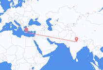 出发地 印度坎普尔目的地 希腊锡蒂亚的航班