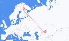 Vluchten van Qızılorda, Kazachstan naar Kuusamo, Finland