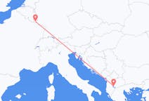 Vluchten van Ohrid naar Luxemburg